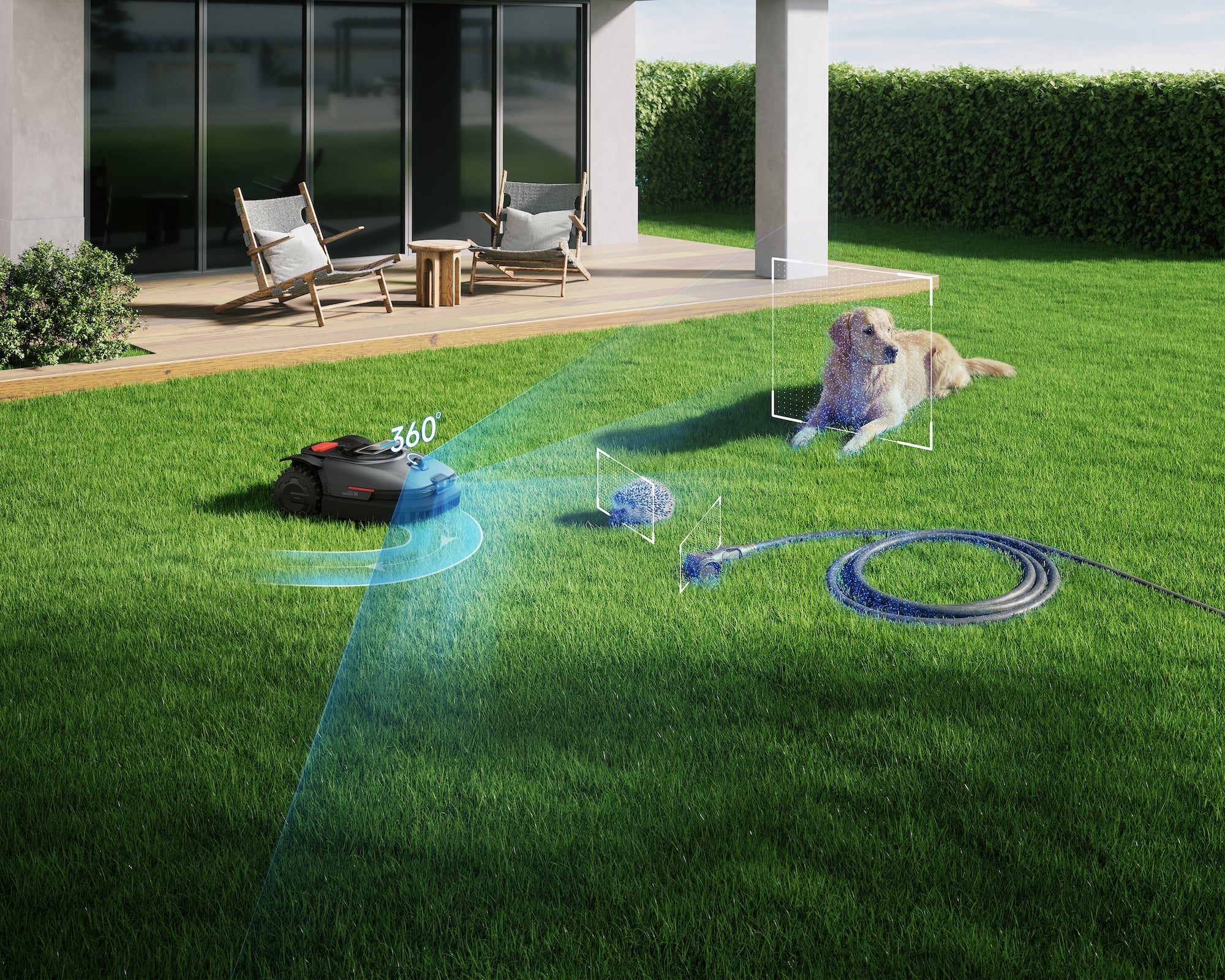 NexTrim™: Schnittlänge <3 cm, Höhenverstellung von 3–10 cm