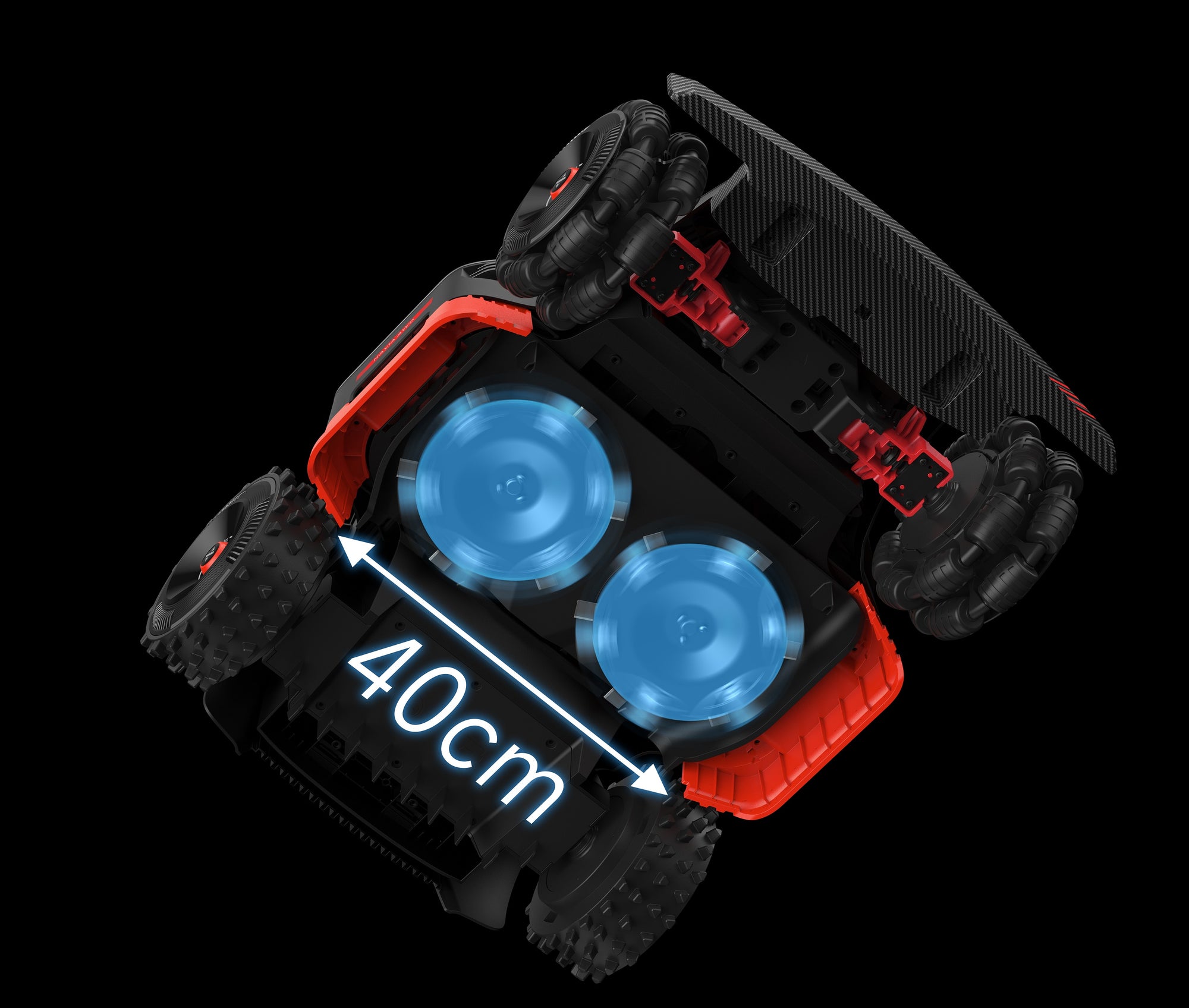 36 V Leistung + 40 cm Doppelscheiben für Effizienz