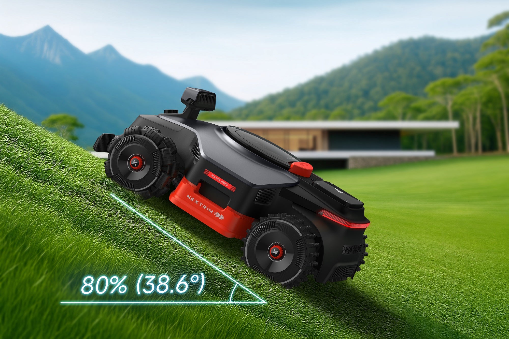 NexDrive™ 4WD für 80 % Steigungen und schwieriges Gelände